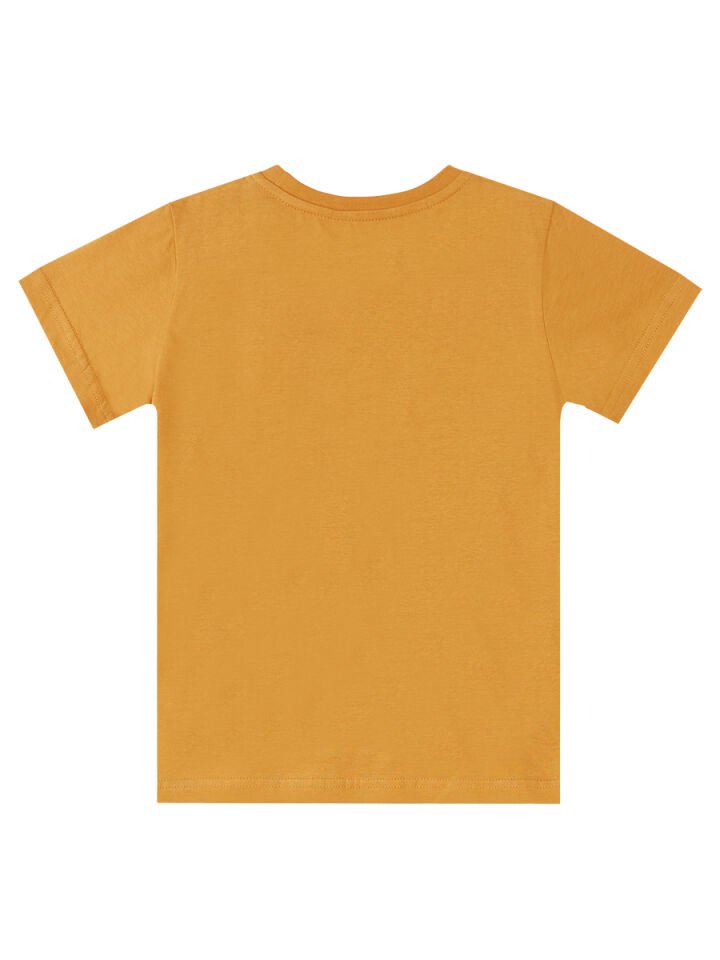 Super Tiger Erkek Çocuk T-shirt Şort Takım 7 Y - Hardal, Kiramit