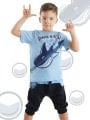 Shark'n Roll Erkek Çocuk T-shirt Kapri Şort Takım