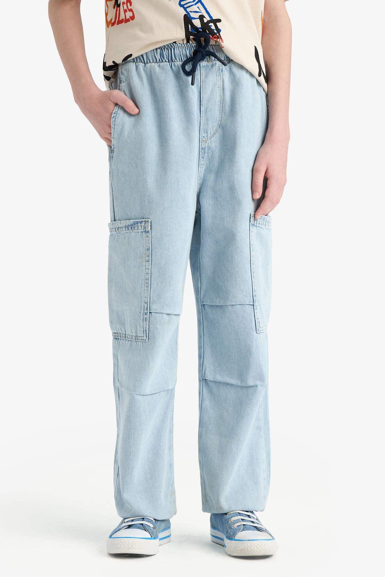 Erkek Çocuk Paraşüt Jean Pantolon