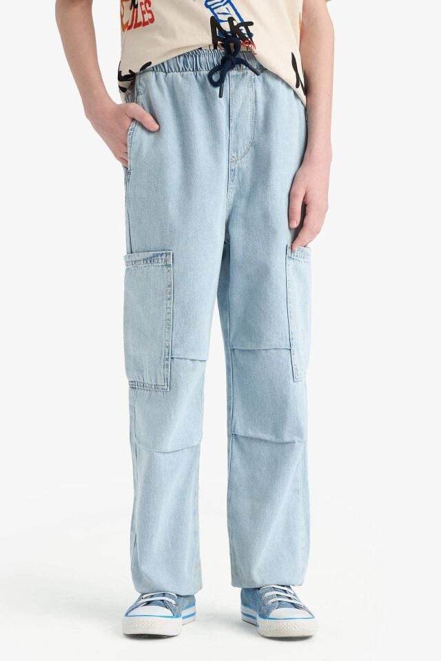 Erkek Çocuk Paraşüt Jean Pantolon