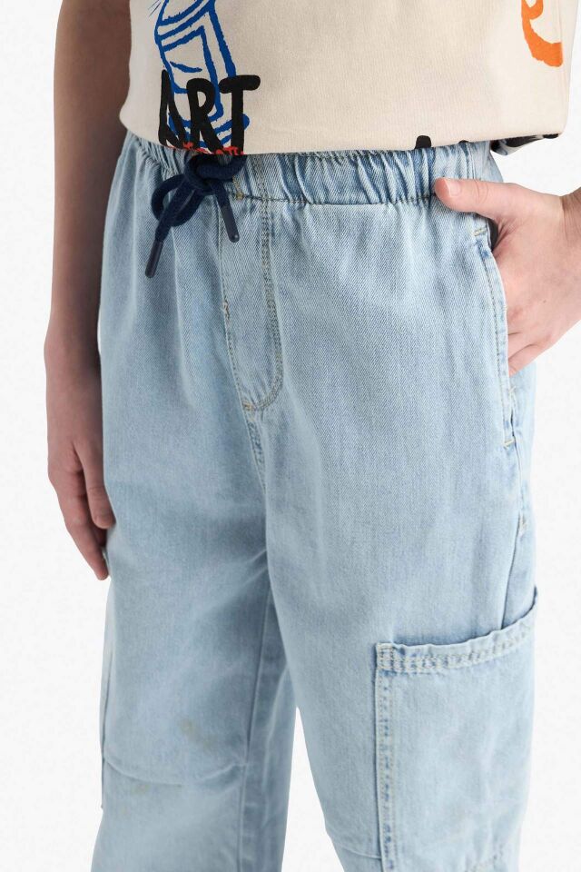 Erkek Çocuk Paraşüt Jean Pantolon