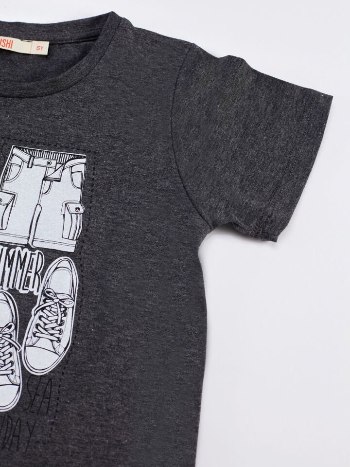 Holiday Erkek Çocuk T-shirt Şort Takım 4 Y - Gri