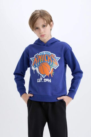 Erkek Çocuk NBA New York Knicks Kapüşonlu Sweatshirt