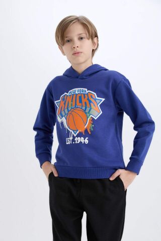 Erkek Çocuk NBA New York Knicks Kapüşonlu Sweatshirt