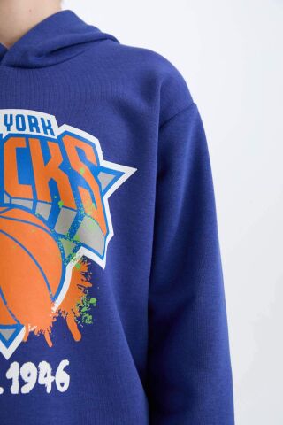 Erkek Çocuk NBA New York Knicks Kapüşonlu Sweatshirt