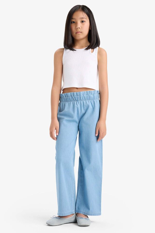 Kız Çocuk Wide Leg Jean Pantolon