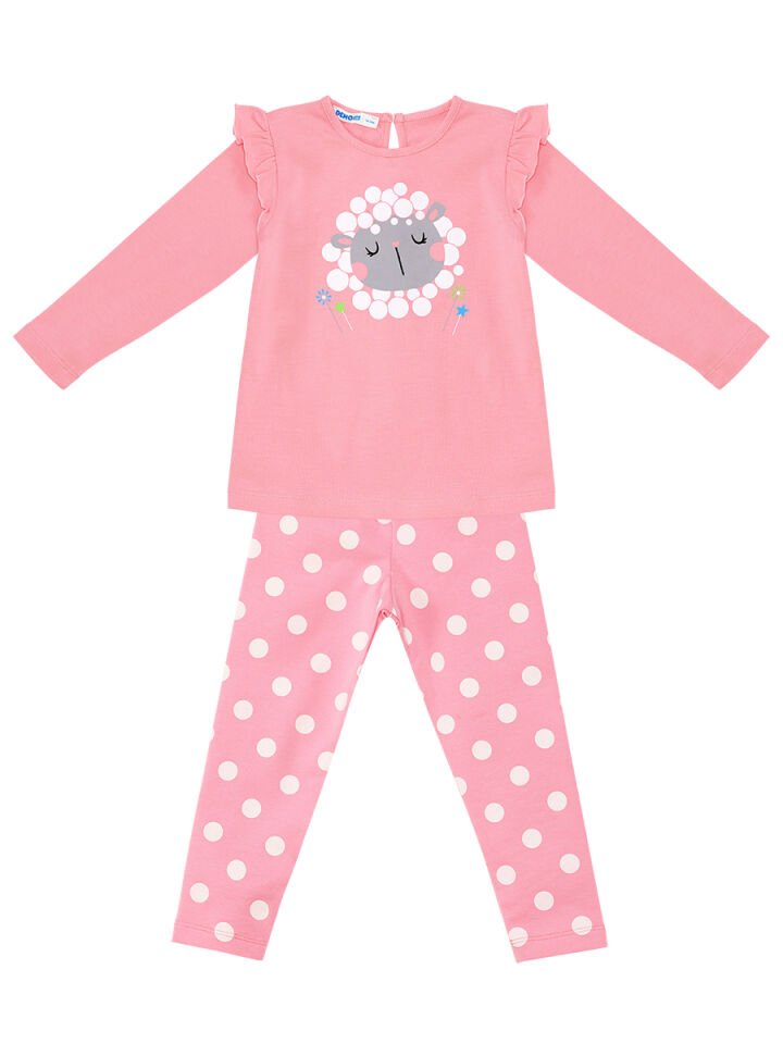 Kuzucuk Kız Bebek Pembe Tunik Tayt Takım 18-24 M - Pembe