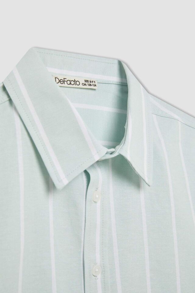 Erkek Çocuk Polo Yaka Oxford Uzun Kollu Gömlek