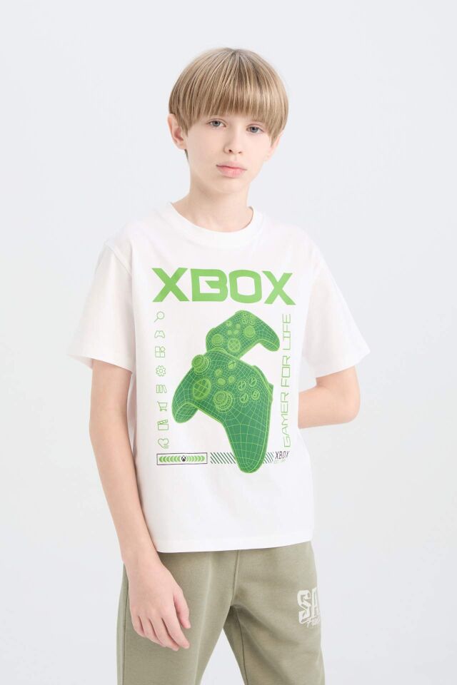 Erkek Çocuk Xbox Bisiklet Yaka Kısa Kollu Tişört