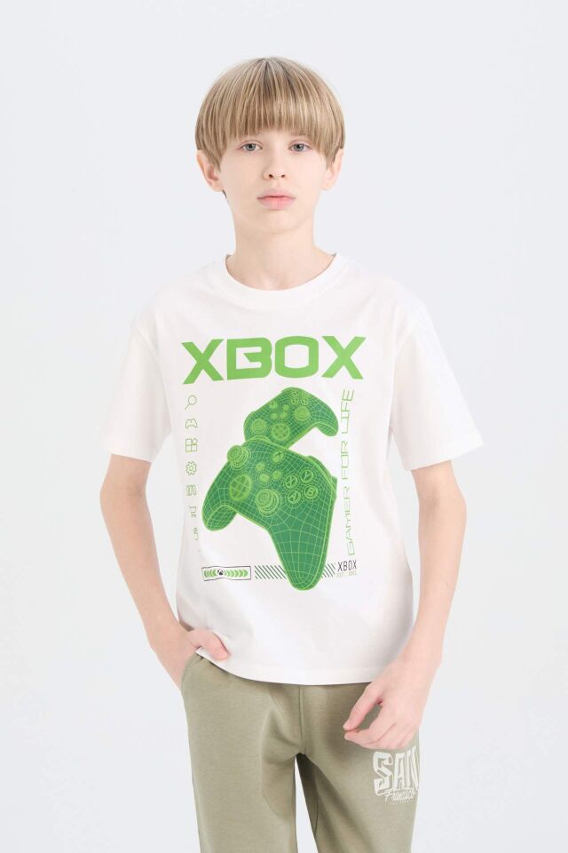 Erkek Çocuk Xbox Bisiklet Yaka Kısa Kollu Tişört