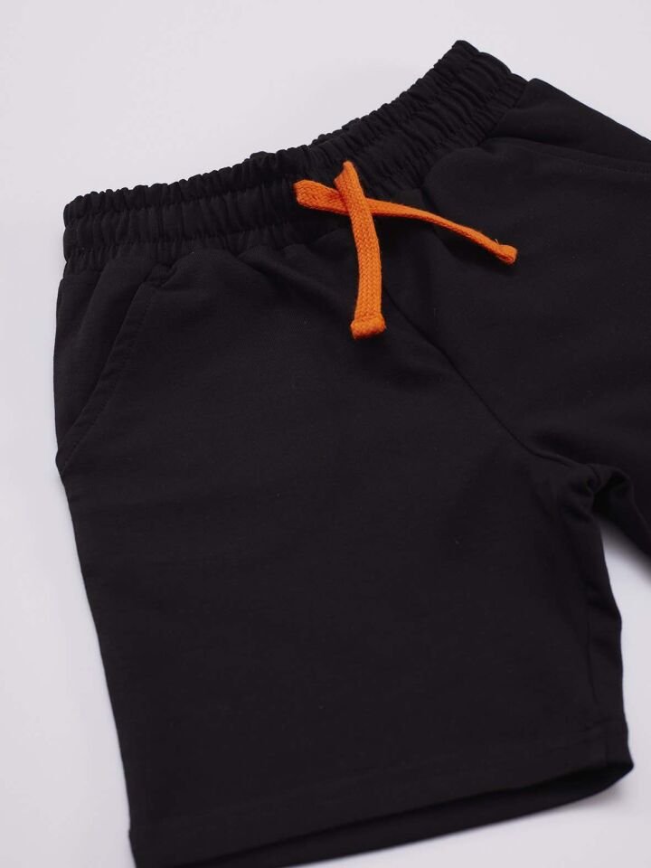 Üç Kaplan Erkek Çocuk T-Shirt Şort Takım 4 Y - Haki, Siyah