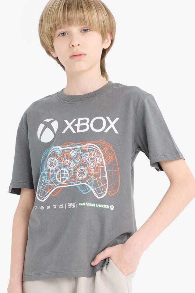Erkek Çocuk Xbox Bisiklet Yaka Kısa Kollu Tişört