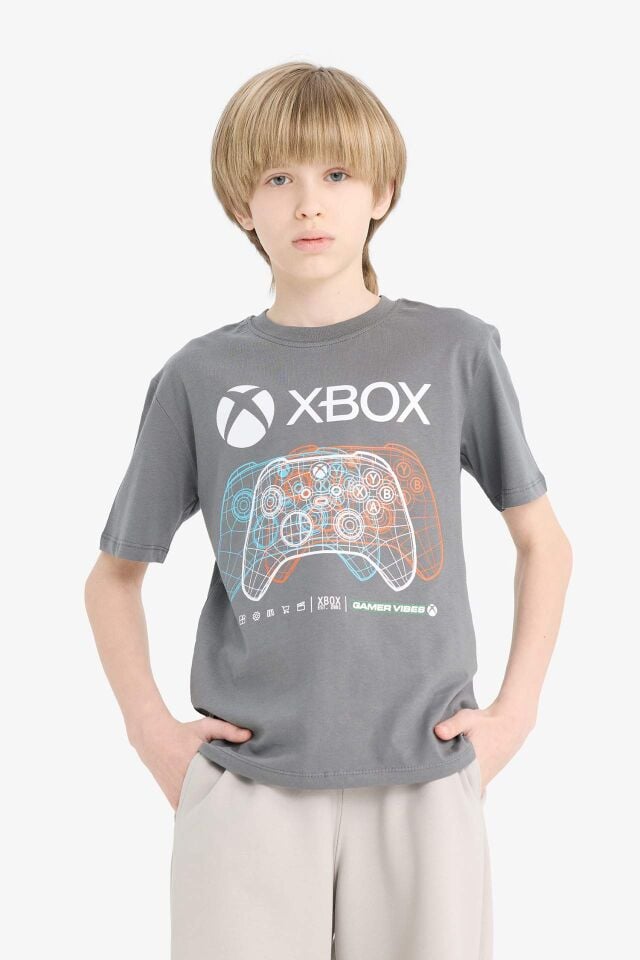 Erkek Çocuk Xbox Bisiklet Yaka Kısa Kollu Tişört