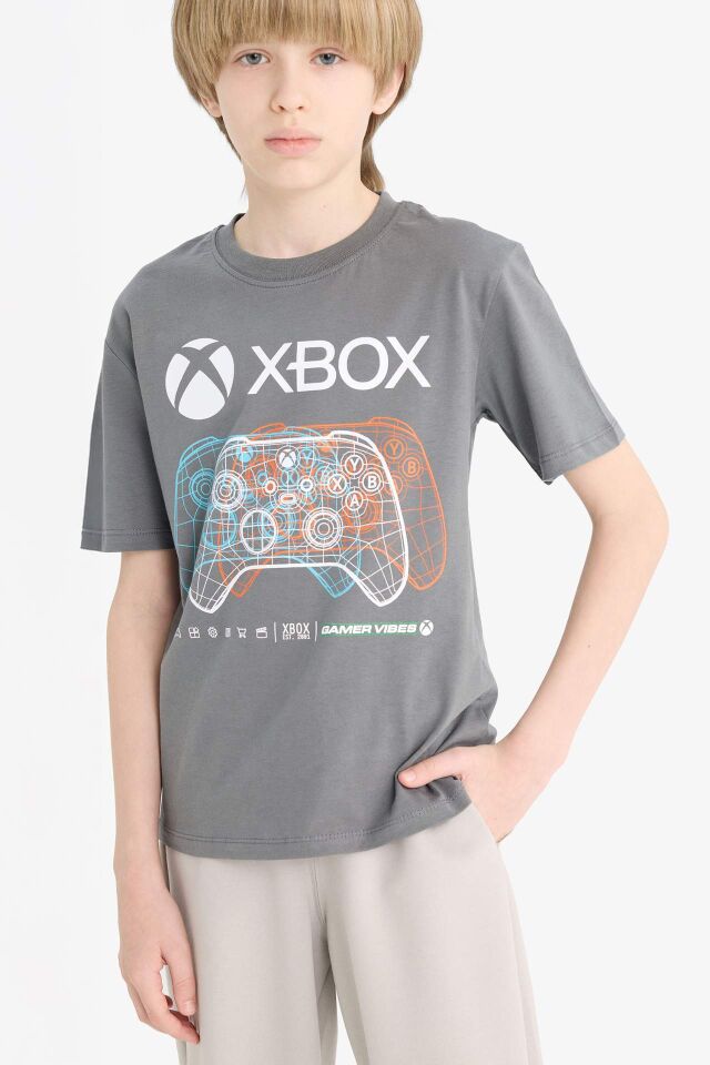 Erkek Çocuk Xbox Bisiklet Yaka Kısa Kollu Tişört