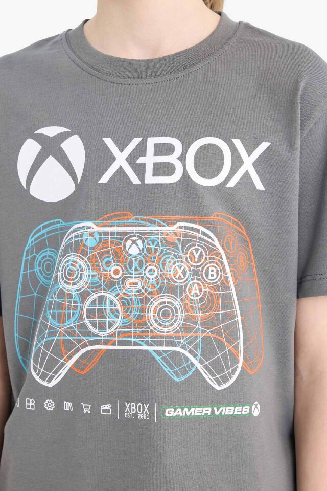 Erkek Çocuk Xbox Bisiklet Yaka Kısa Kollu Tişört