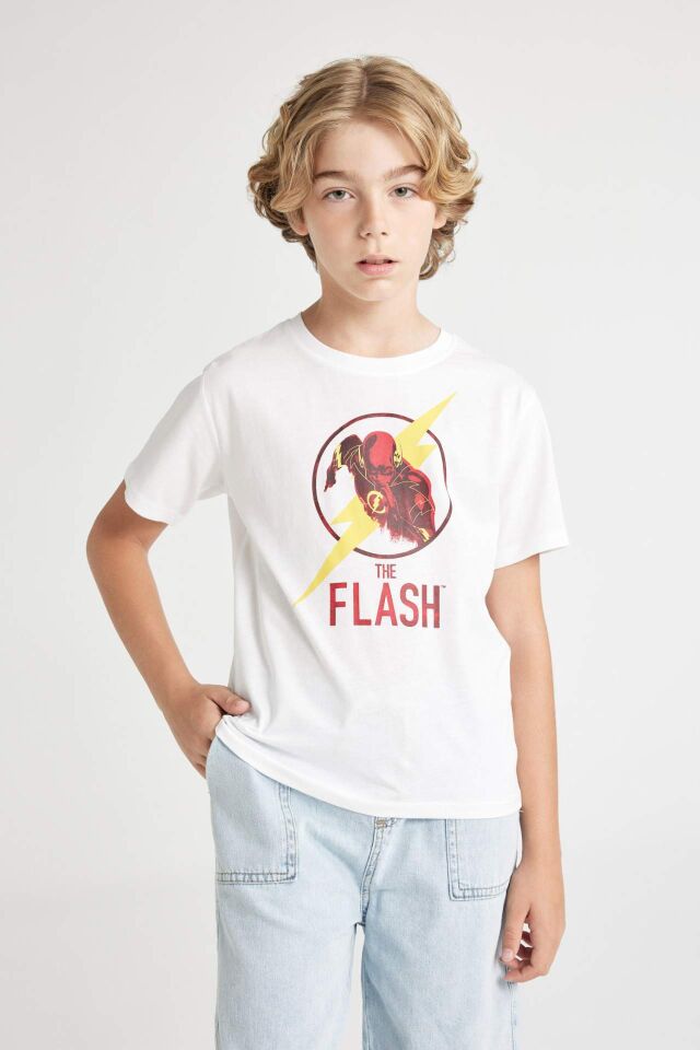 Erkek Çocuk The Flash Bisiklet Yaka Kısa Kollu Tişört