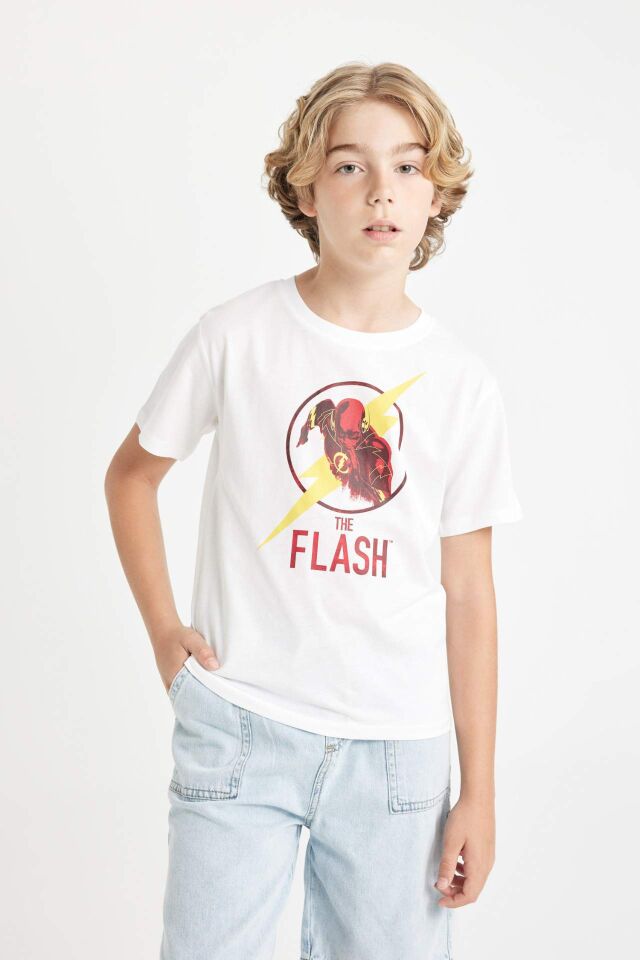 Erkek Çocuk The Flash Bisiklet Yaka Kısa Kollu Tişört