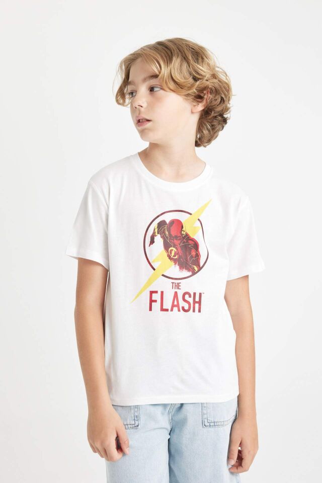 Erkek Çocuk The Flash Bisiklet Yaka Kısa Kollu Tişört