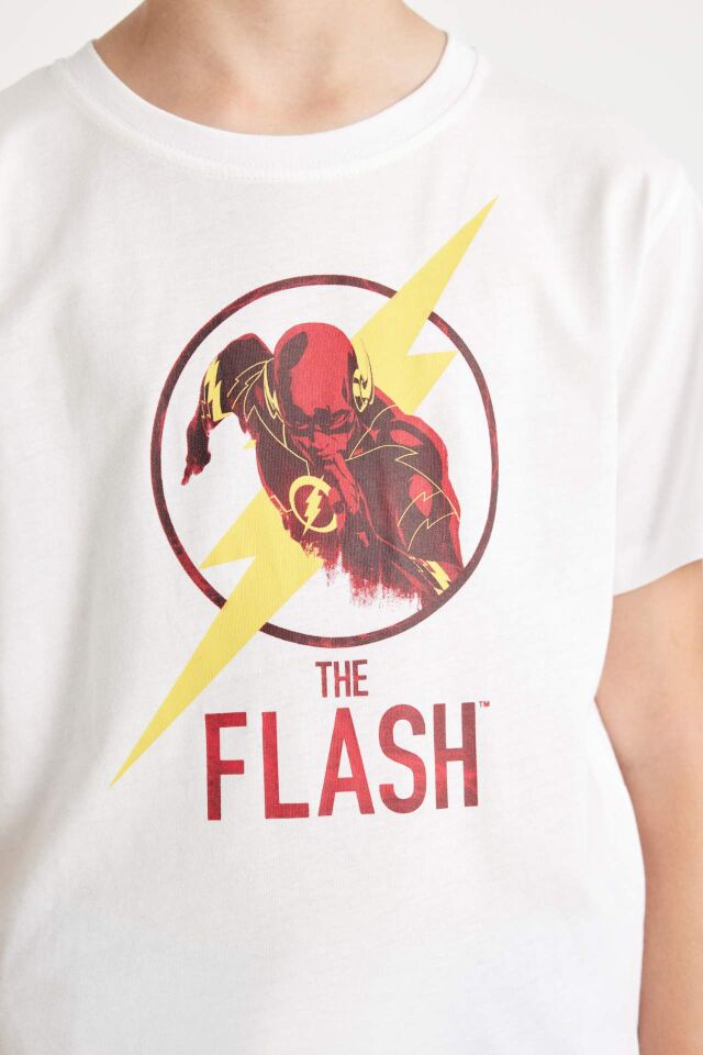 Erkek Çocuk The Flash Bisiklet Yaka Kısa Kollu Tişört