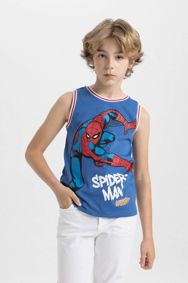 Erkek Çocuk Marvel Comics Bisiklet Yaka Atlet