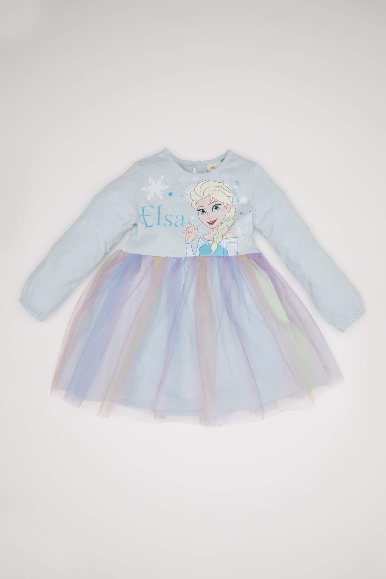 Kız Bebek Frozen Uzun Kollu Tütü Etekli Elbise