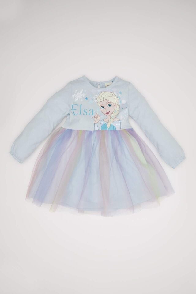 Kız Bebek Frozen Uzun Kollu Tütü Etekli Elbise