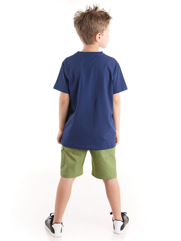 Safari Erkek Çocuk T-shirt Gabardin Şort Takım
