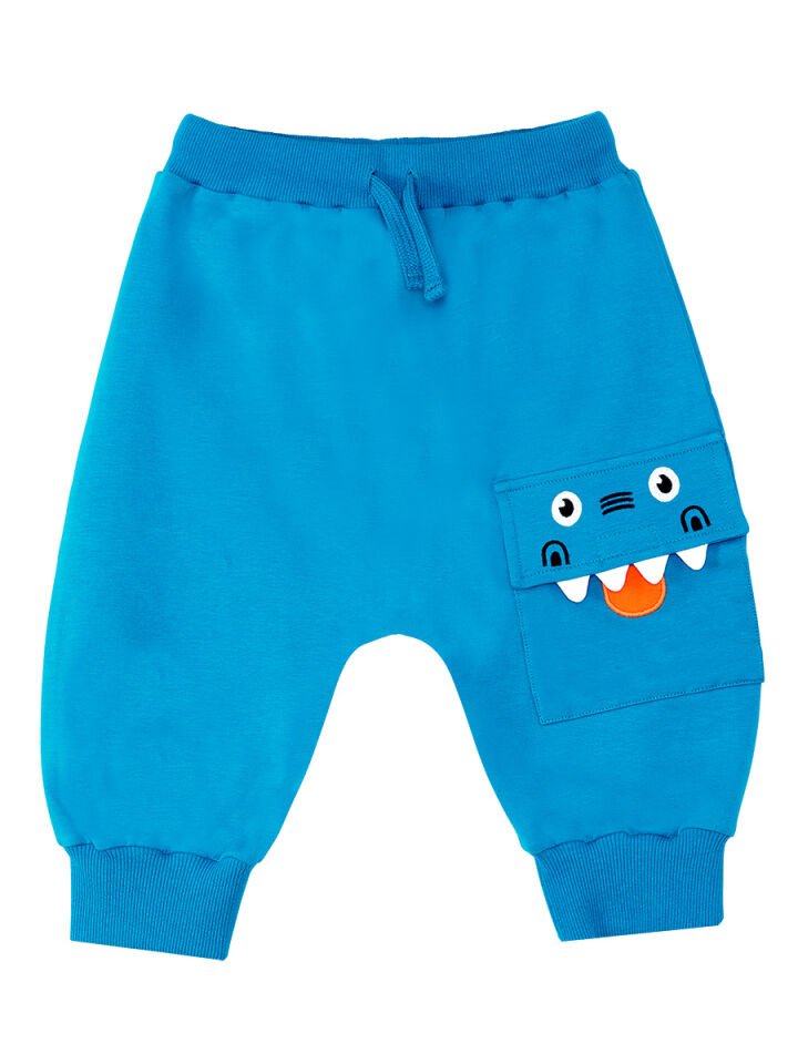 Monster Truck Erkek Çocuk T-shirt Kapri Şort Takım 6 Y - Mavi, Beyaz