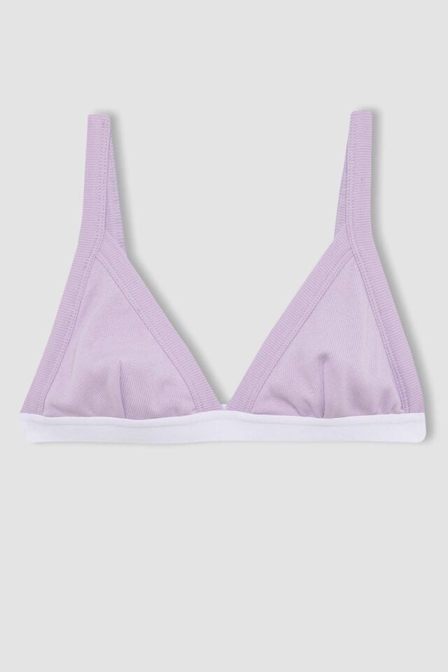 Basic Düz Pamuklu Ribana First Bra