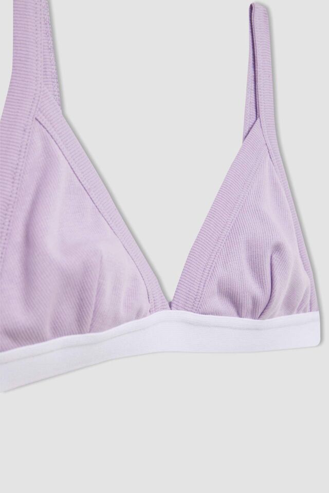 Basic Düz Pamuklu Ribana First Bra
