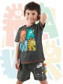 Rawr Dino Erkek Çocuk T-shirt Şort Takım