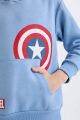 Erkek Çocuk Marvel Avengers Regular Fit Kapüşonlu Kalın Sweatshirt Kumaşı Sweatshirt