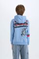 Erkek Çocuk Marvel Avengers Regular Fit Kapüşonlu Kalın Sweatshirt Kumaşı Sweatshirt