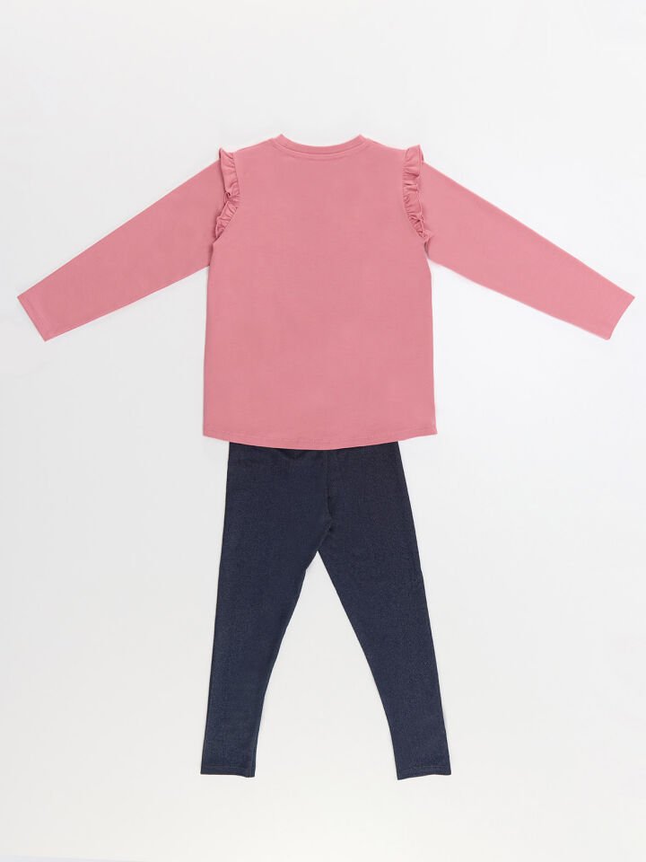Love Cat Kız Çocuk Tunik Tayt Takım 10 Y - Pembe, Lacivert