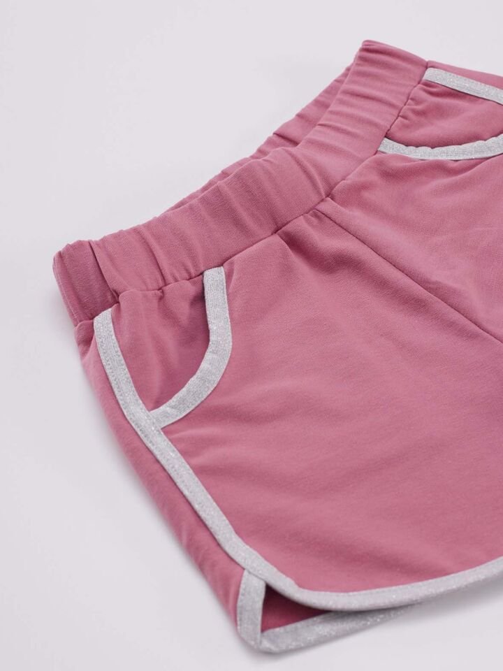 Yıldızlı Kedi Kız T-Shirt Şort Takım