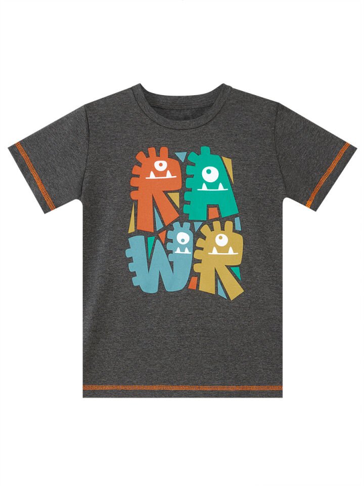 Rawr Dino Erkek Çocuk T-shirt Şort Takım 8 Y - Gri
