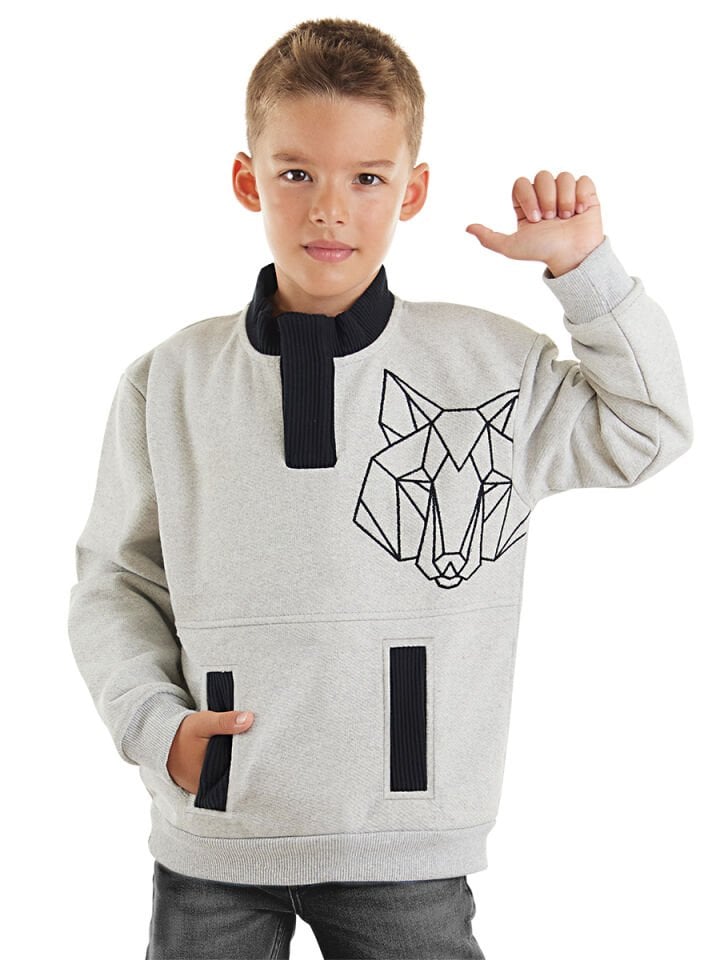 Kurt Erkek Çocuk Gri Sweatshirt