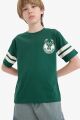 Erkek Çocuk NBA Milwaukee Bucks Bisiklet Yaka Kısa Kollu Tişört