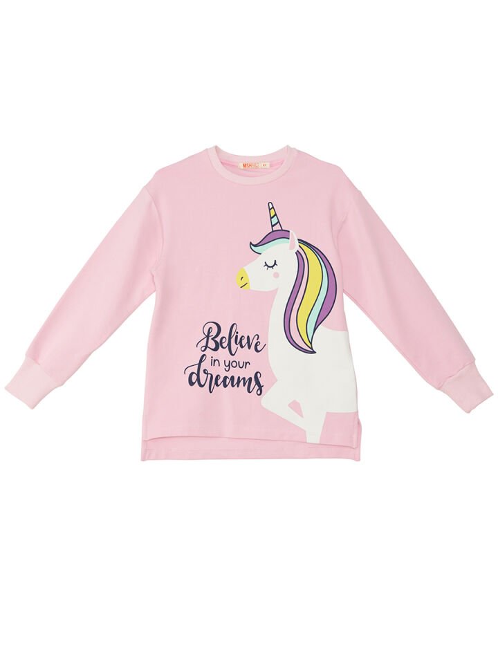 Unicorn Kız Çocuk Sweatshirt Tayt Takım