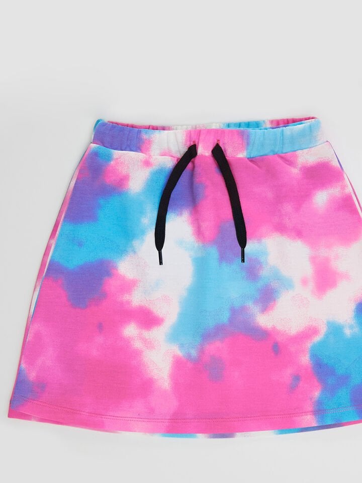 Kalp Batik Kız Çocuk T-Shirt Batik Etek Takım