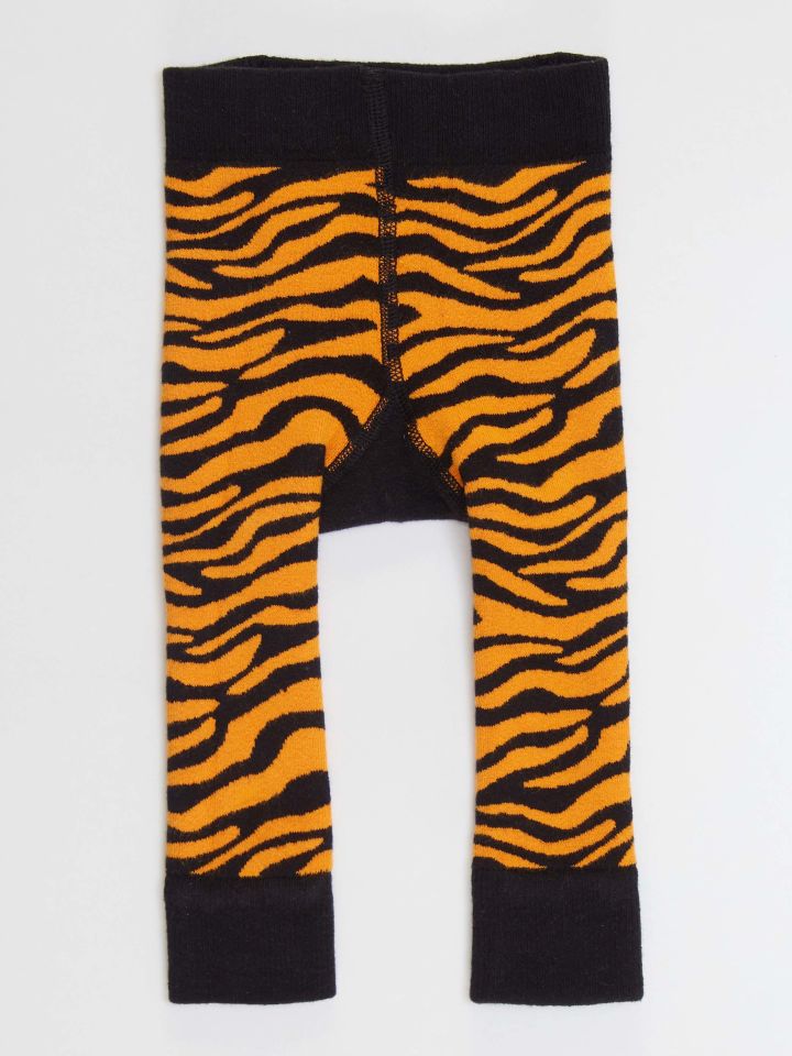 Tiger Erkek Bebek Tayt-Pantolon 12-18 M - Siyah, Turuncu