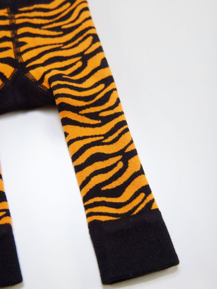 Tiger Erkek Bebek Tayt-Pantolon 12-18 M - Siyah, Turuncu