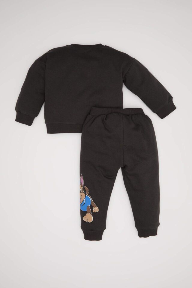 Erkek Bebek 2'li Takım Paw Patrol Bisiklet Yaka Sweatshirt Beli Lastikli Jogger Eşofman Altı