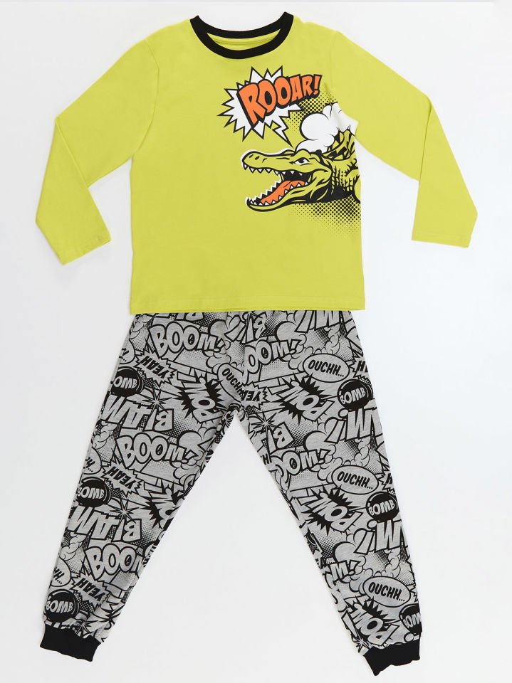 Roar Timsah Erkek Çocuk T-shirt Pantolon Takım