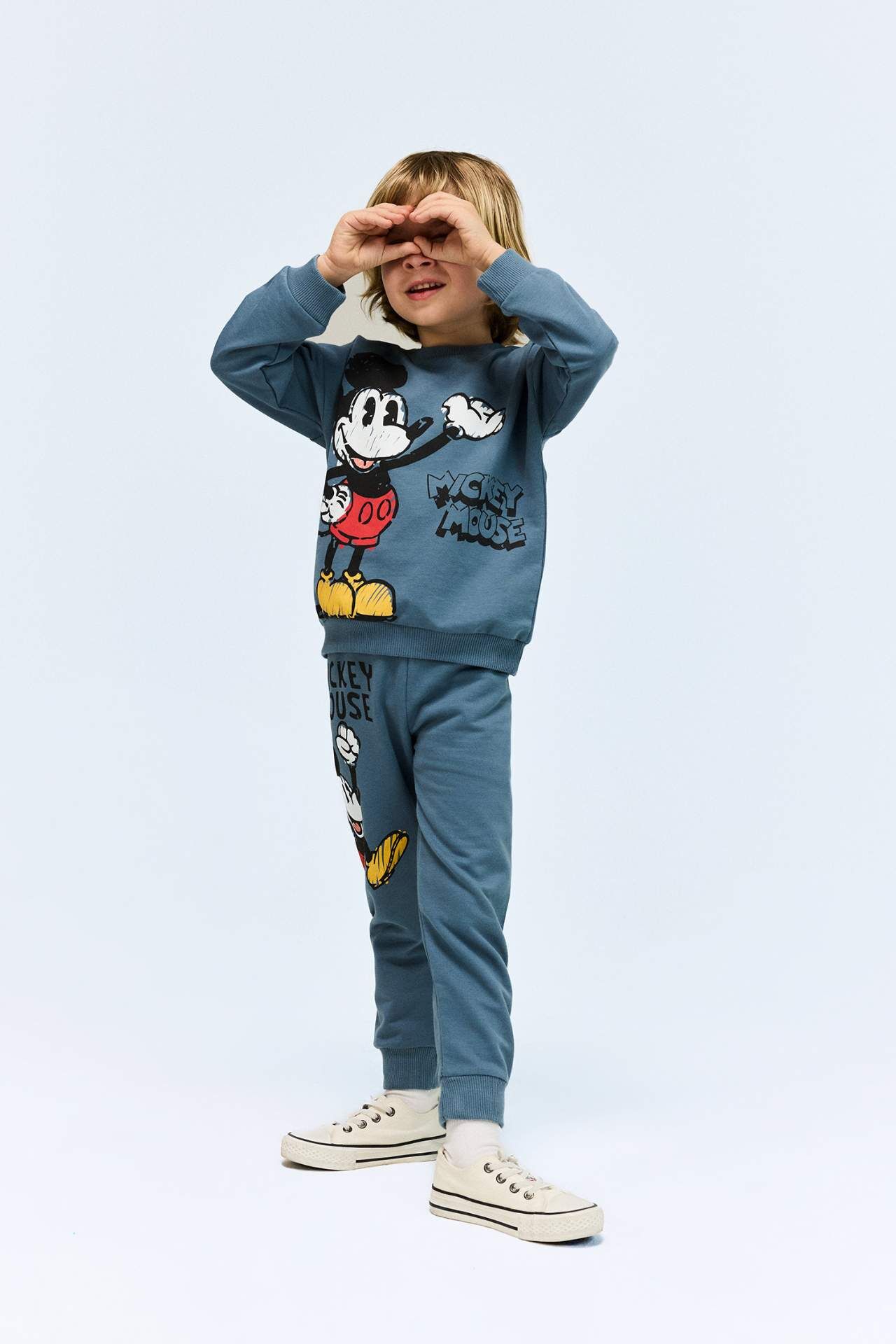 Erkek Bebek Disney Mickey & Minnie Beli Lastikli Eşofman Altı