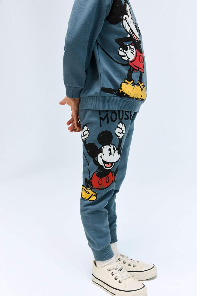 Erkek Bebek Disney Mickey & Minnie Beli Lastikli Eşofman Altı