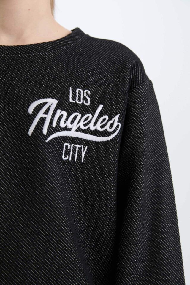 Erkek Çocuk 2'li Takım Baskılı Sweatshirt Beli Lastikli Eşofman Altı