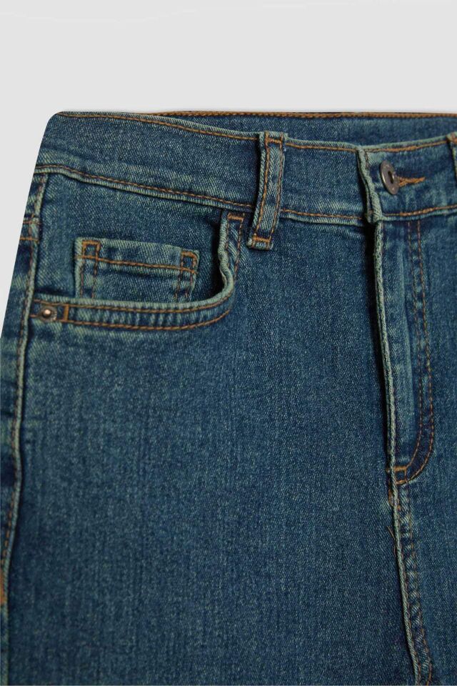 Erkek Çocuk Slim Fit Düz Paça Jean Basic Pantolon