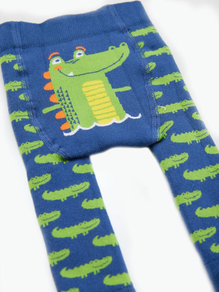 Timsah Erkek Bebek Lacivert Örme Tayt-Pantolon 12-18 M - Lacivert, Yeşil