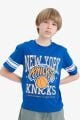 Erkek Çocuk NBA New York Knicks Bisiklet Yaka Kısa Kollu Tişört